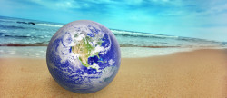 Earth on beach