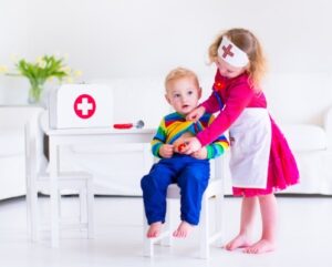 Children playing hospital